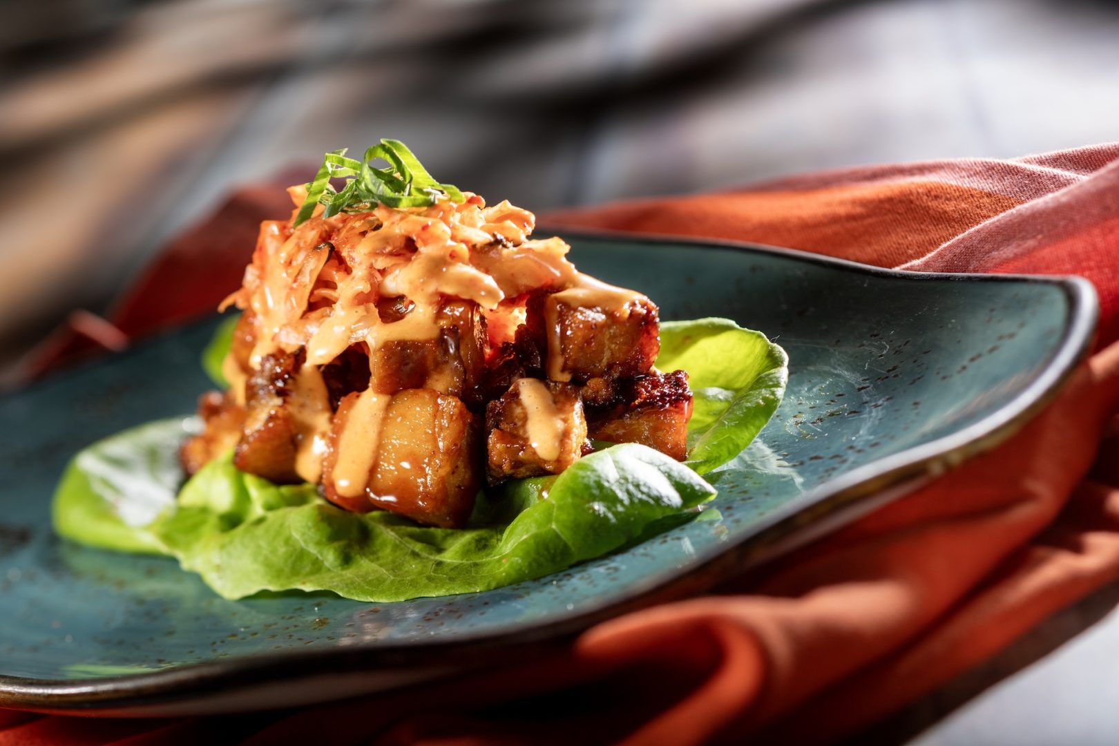 Bo Ssam Pork Belly Lettuce Wraps at Festival Favorites