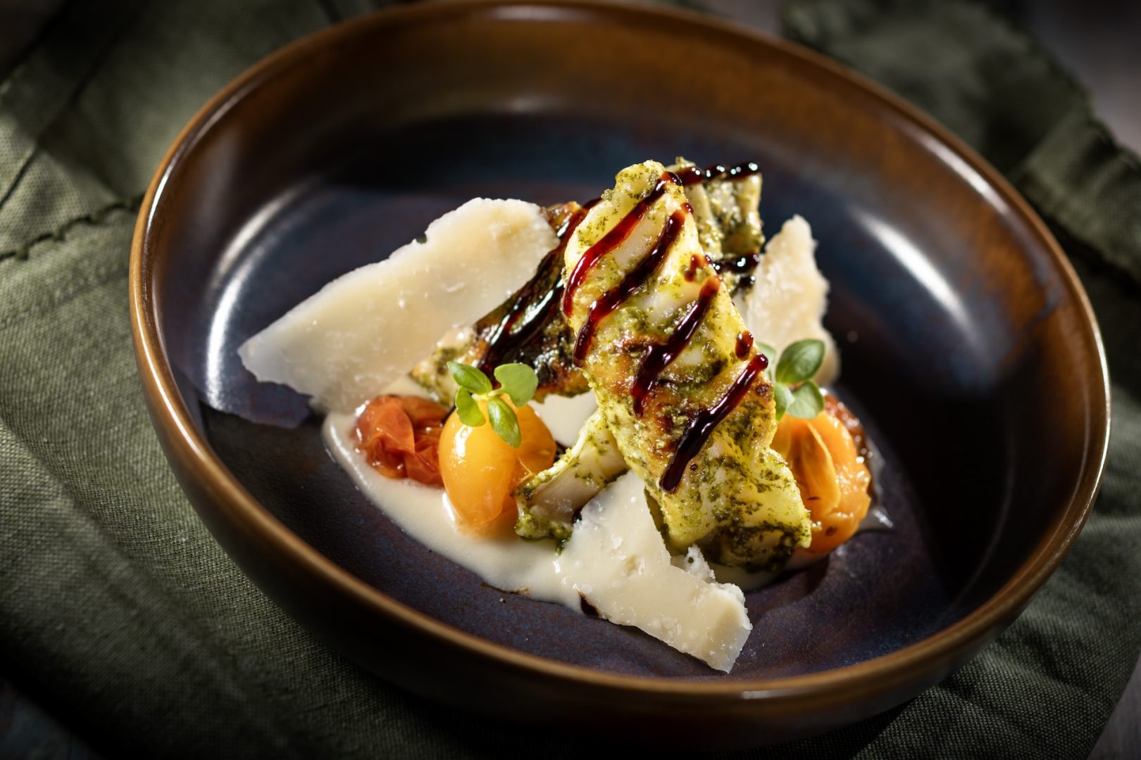Basil Pesto Chicken Dumplings at Gyozas of the Galaxy