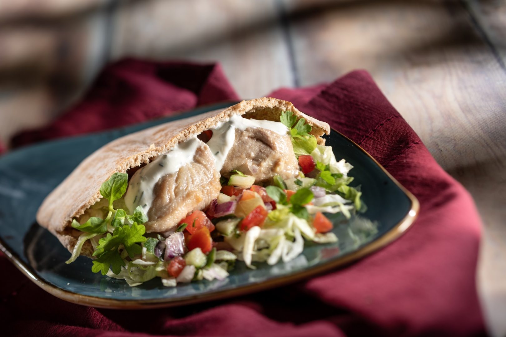 Chicken Souvlaki Gyro at Greece