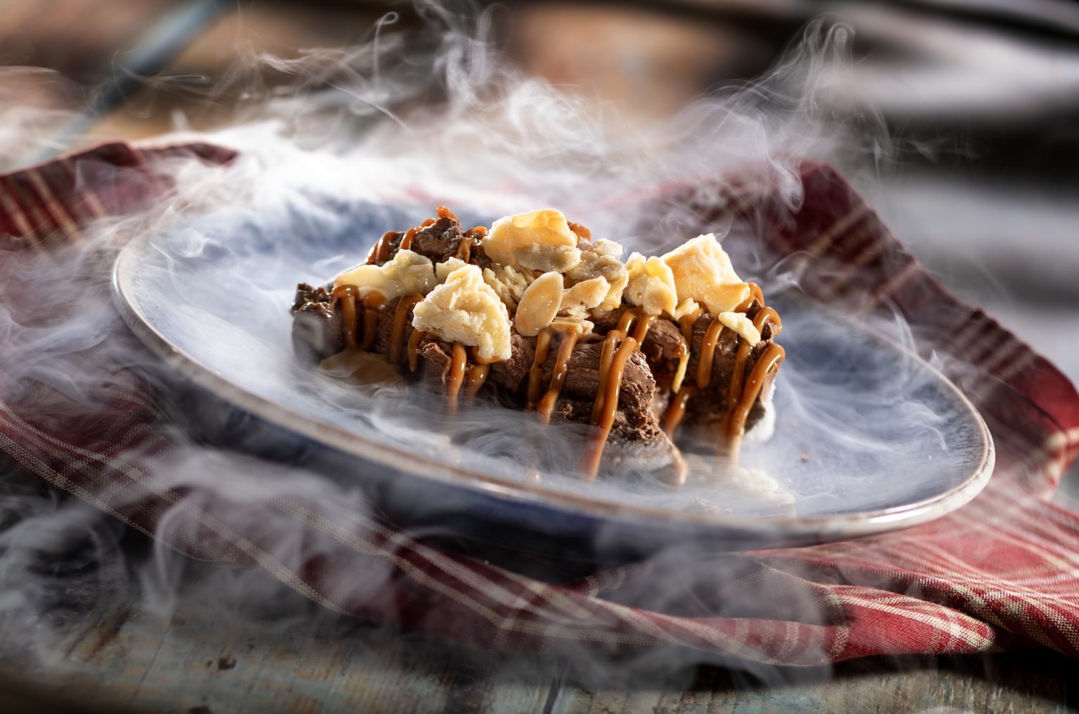 Liquid Nitrogen Almond Truffle Mousse at Swirled Showcase