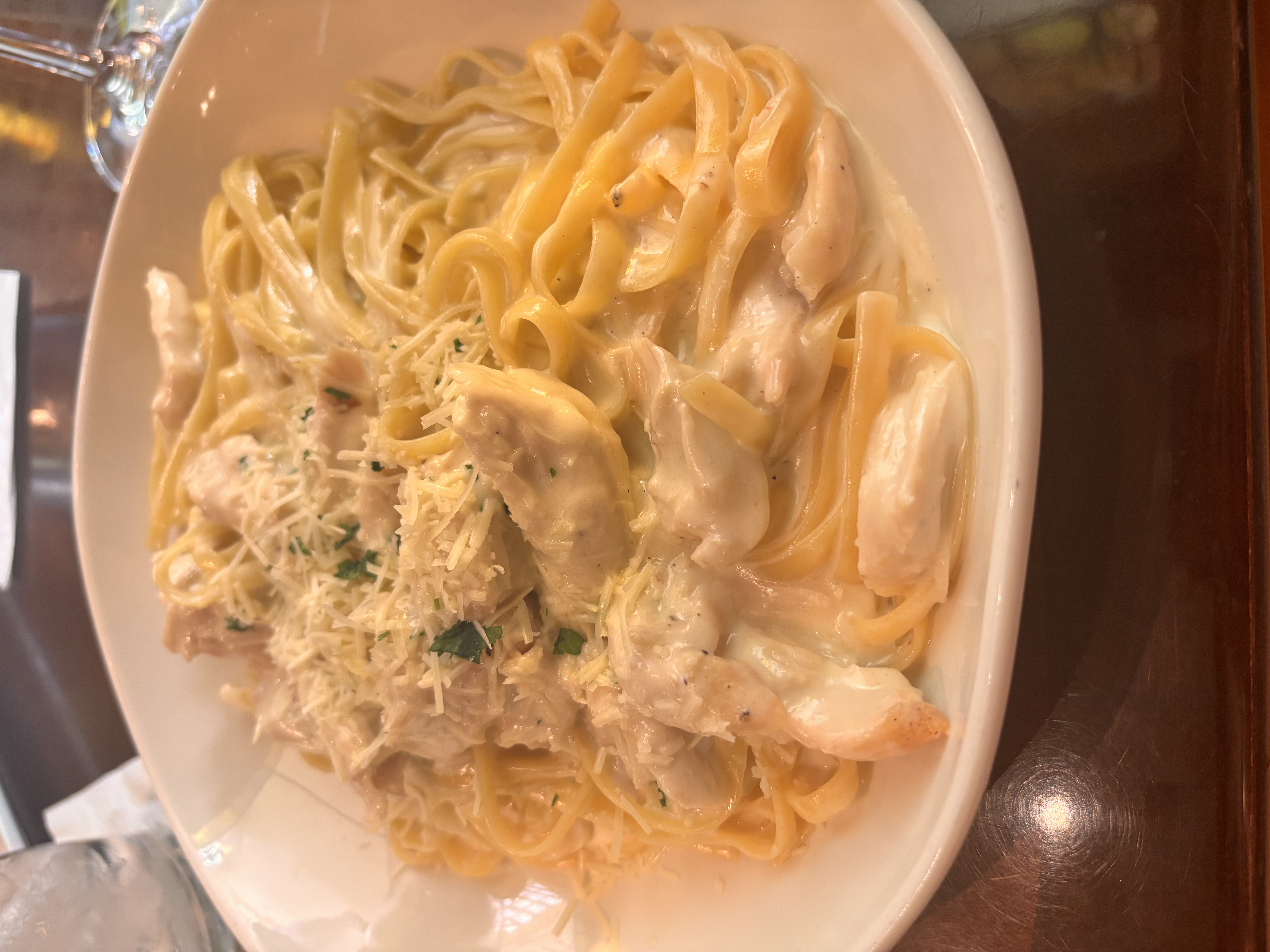 Chicken fettuccine Alfredo